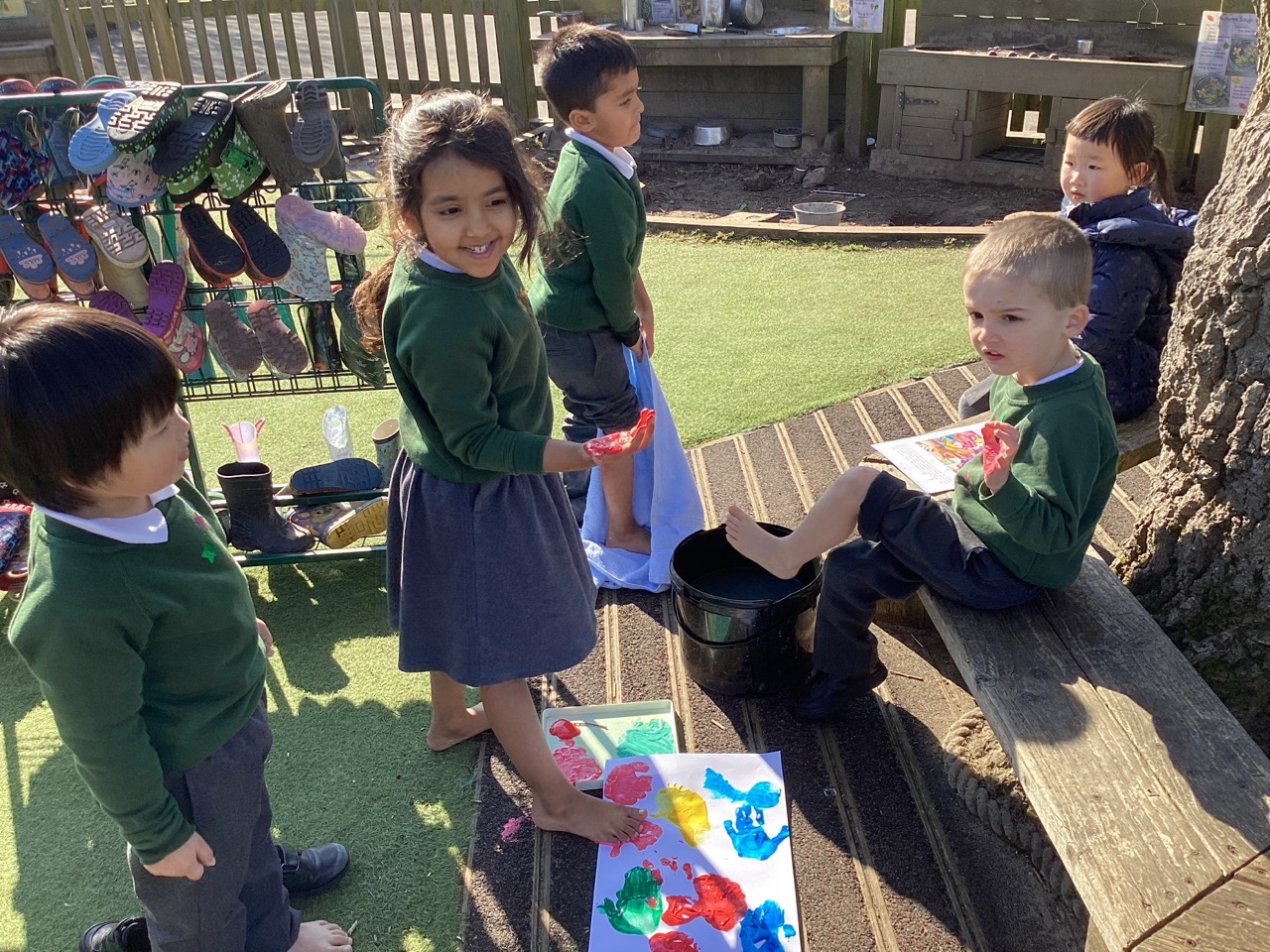 Header image for Reception’s Hands, Feet and Flowers artwork